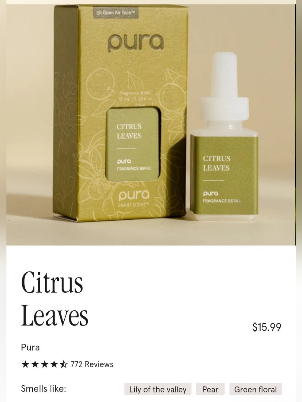 Pura Citrus Leaves - Three Fragrance Refills